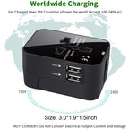 Travel Adapter, Worldwide All In One Universal Travel Adapter Wall Charger AC Power Plug Adapter Wi