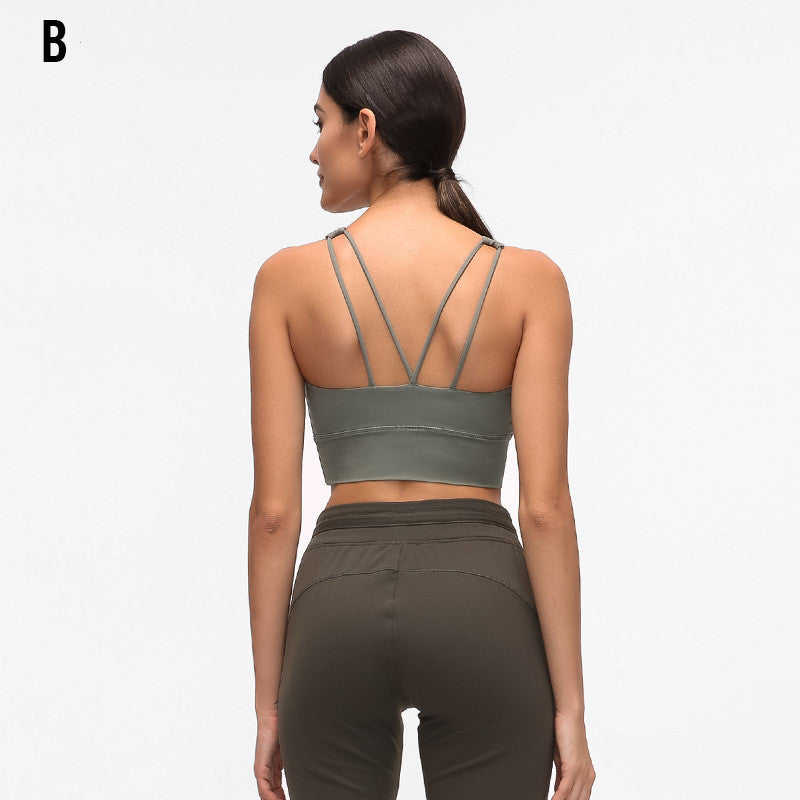 Sports bra fitness shockproof running bra without steel ring