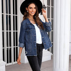Winter New Washed Denim Jacket Female Amazon