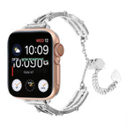 X-shaped Hollow Rhinestone Bracelet Metal Watch Band