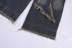 Men's And Women's Same Style American-style Distressed Heavy Industry Straight Casual Jeans