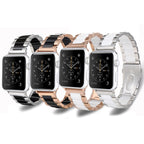 22mm Interface Stainless Steel Three Beads Ceramic Strap Metal Link