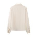 Early Autumn New Embroidered Striped Shirt For Women