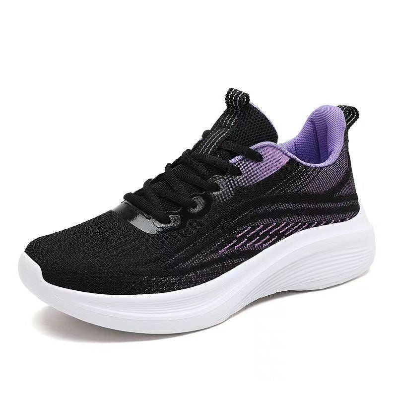 Light Mesh Breathable All-match Anti-skid Shock Absorption Soft Bottom Running Shoes