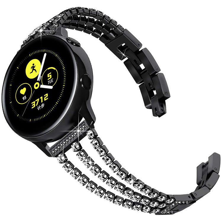 Fashion Simple Three Chain Diamond Metal Strap